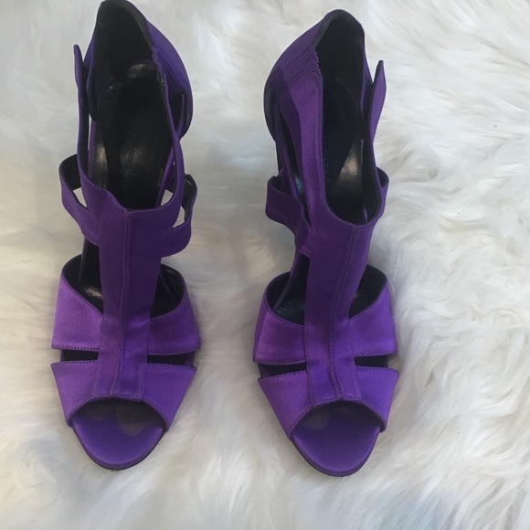 BALENCIAGA PARIS PURPLE STILETTOS SZ EUR 38 US 8 - Picture 6 of 14